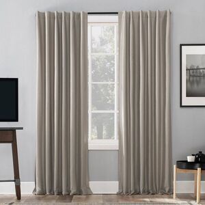 Sun Zero - 50"x95" Sun Zero Blackout Evelina Faux Dupioni Sil Beige